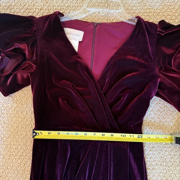 BHLDN Velvet Burgundy Formal Dress - Picture 14 of 15
